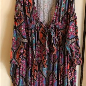 Mara Hoffman Long Caftan with Cut-Out shoulders